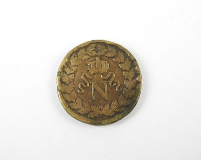 FRANCE. 1er Empire. 1 décime 1814 Strasbourg....