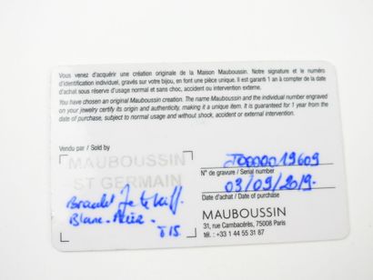 MAUBOUSSIN - Paris. Bracelet en acier noir...