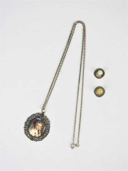 CHAINE et pendentif en argent 925/1000° à...