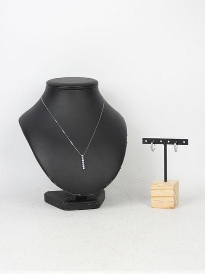 925/1000° silver necklace with pendant and...