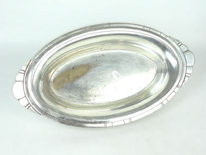 LOT in silver-plated metal including a pair...