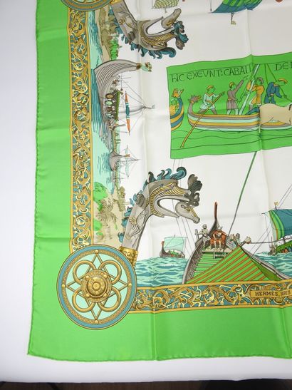 HERMES - Paris. Silk square model Les Normands,...