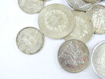 FRANCE. Monnaies argent 6 x 50 frcs, 6 x...