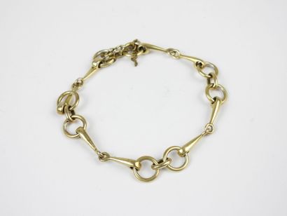 BRACELET en argent 925/1000° doré à maille...