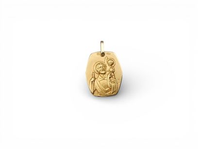 MÉDAILLE religieuse tonneau figurant Saint...
