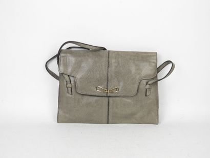 VINTAGE. Set of four canvas, fabric and leather...