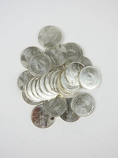 FRANCE. 25 silver 5-euro 
