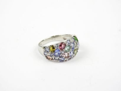 Ring in sterling silver 925/1000° with Tanzanite,...