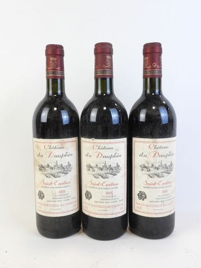 3 bouteilles CHATEAU DU DAUPHIN, Saint-Emilion,...