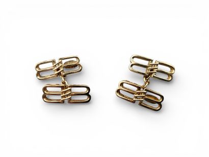 BALENCIAGA PARIS.
Paire de boutons de manchette,...
