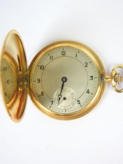 MONTRE de gousset extraplate en or jaune...