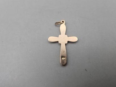 CROIX pendentif/charm en or jaune 585 millièmes....