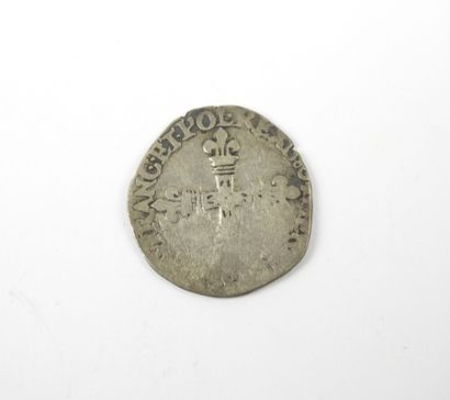 FRANCE. Henri III. 1/8 d'écu argent. 4.16...