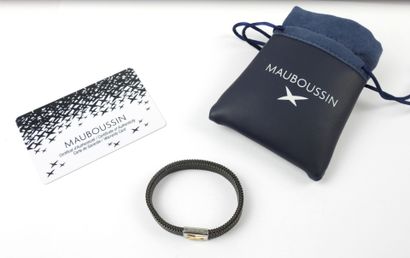 MAUBOUSSIN - Paris. Bracelet en acier noir...