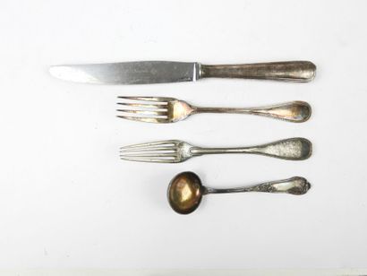 CHRISTOFLE. Set of silver-plated cutlery,...