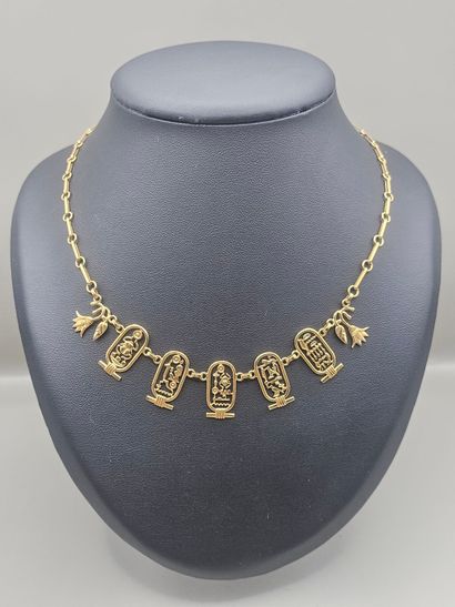 COLLIER DRAPERIE en or jaune 750 millièmes...