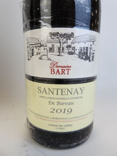3 bouteilles SANTENAY, En Bievau, 2019, Domaine...