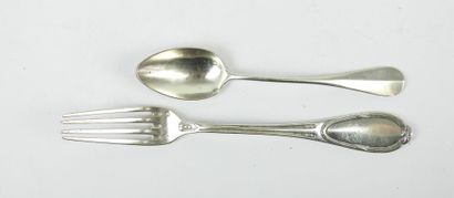 Seven 925/1000° silver COFFEE SPOONS baguette...