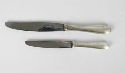 CHRISTOFLE. Silver-plated knife set comprising...