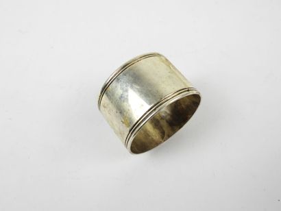 CHRISTOFLE. Silver-plated napkin ring and...