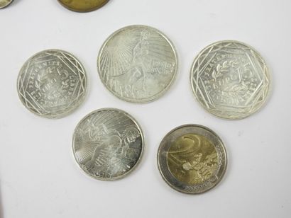 FRANCE. Euro. 2 x 15 euros, 2 x 5 euros,...