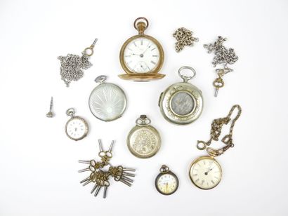 Gilt metal pocket watch IDEAL U.S.A. Attached...
