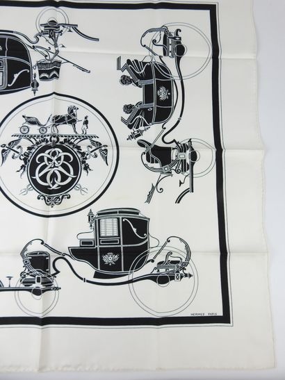 HERMES - Paris. Silk square decorated with...