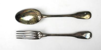 PAIR OF BAPTISM COUVERTS in silver 925/1000°...