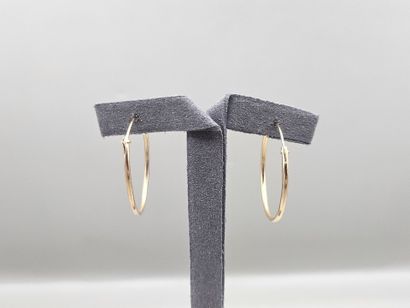 Paire de CRÉOLES en or jaune 375 millièmes.
Diamètre...
