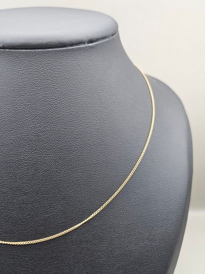 750 thousandths yellow gold gourmette chain.
Length:...