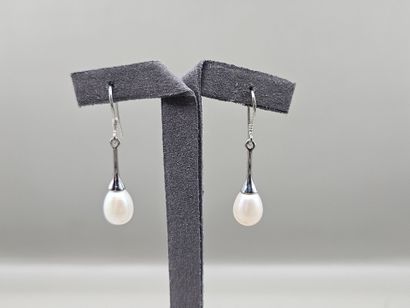 Paire de pendants d'oreille en argent 935...