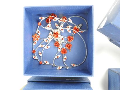 SWAROVSKI. Réunion d'un collier à décor de...
