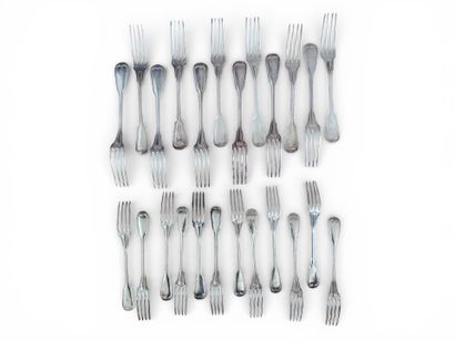 24-piece silver-plated MENAGERE set including...