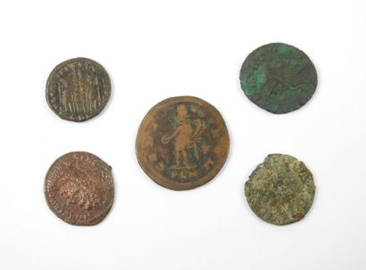 ANTIQUITE. 5 monnaies antiques. Etat de ...