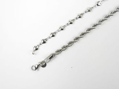 Set of two 925/1000° silver bracelets. L.19...