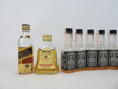 Lot de douze mignonnettes de Whisky dont...