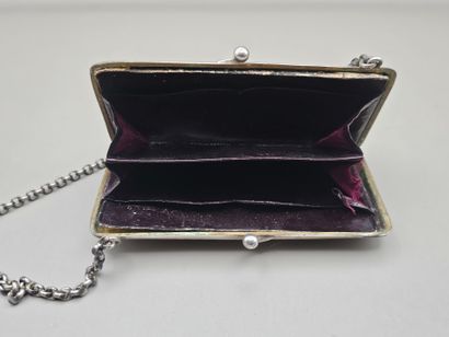 Rectangular silver MINAUDIÈRE, 800 thousandths,...