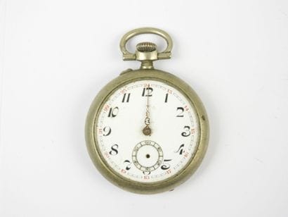 TWO silver case gousset watches and one chatelaine....