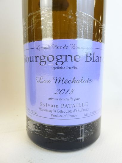 3 bouteilles BOURGOGNE BLANC, 2018, Les Mechalots,...