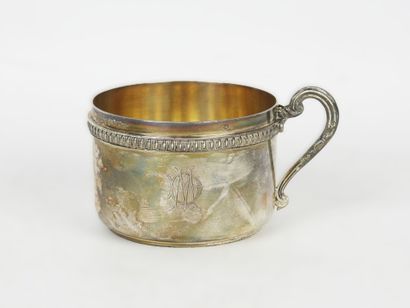 MUG and saucer in 925/1000° silver with MD...