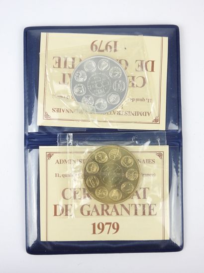 ECU in silver 1979 925/1000, diam: 41 mm,...