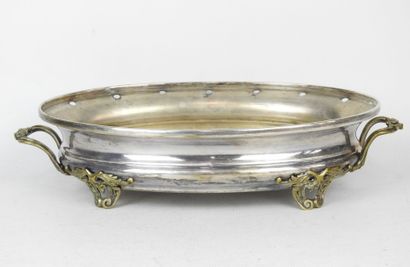 Three silver-plated serving platters, filet...