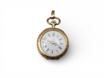 MONTRE DE COL en or jaune 750 millièmes,...
