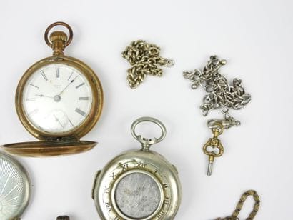 Gilt metal pocket watch IDEAL U.S.A. Attached...