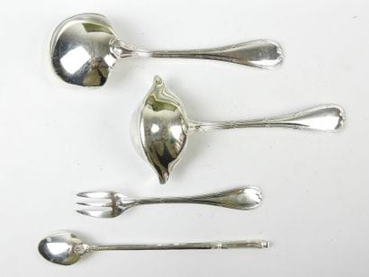 CHRISTOFLE. Silver-plated Ribbons pattern...