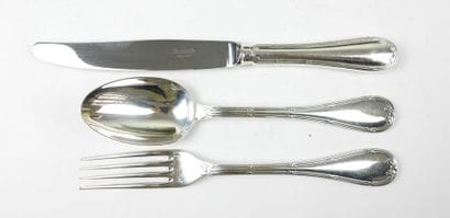 CHRISTOFLE. Silver-plated Ribbons pattern...