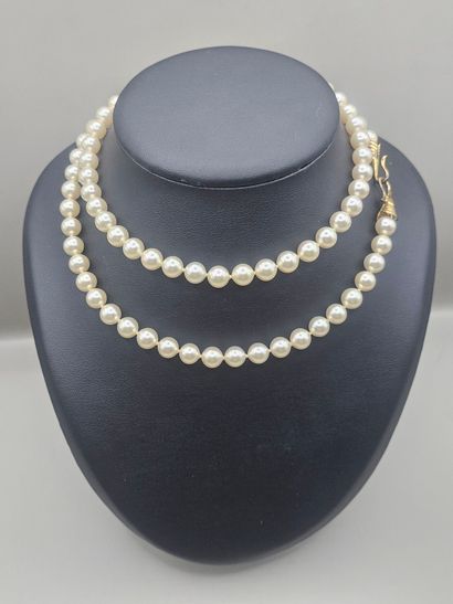 COLLIER SAUTOIR en perles d'imitation de...