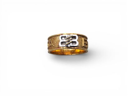 BALENCIAGA.
Bague en or jaune et gris 750...