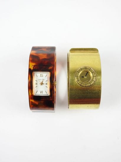 LANVIN - Paris. Montre bracelet manchette...