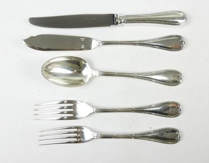CHRISTOFLE. Silver-plated Ribbons pattern...